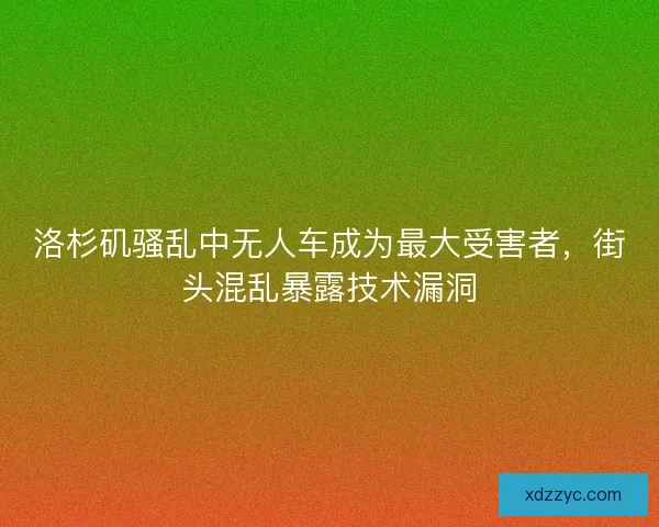 洛杉矶骚乱中无人车成为最大受害者，街头混乱暴露技术漏洞